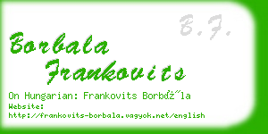 borbala frankovits business card